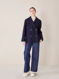 Jacke-Walk, 100 % Bio-Wolle, 38 Navy, 42, GOTS -Grüne Erde 856430 jacke navy frei 02