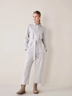 Hemdbluse, 100 % Bio-Baumwolle, 15 Stein Melange, 38, GOTS -Grüne Erde 856487 bluse stein melange frei 02