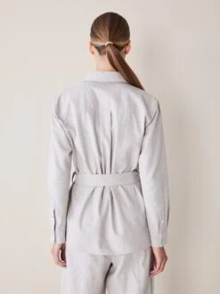 Hemdbluse, 100 % Bio-Baumwolle, 15 Stein Melange, 38, GOTS -Grüne Erde 856487 bluse stein melange frei 03