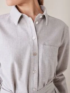 Hemdbluse, 100 % Bio-Baumwolle, 15 Stein Melange, 38, GOTS -Grüne Erde 856487 bluse stein melange frei 04