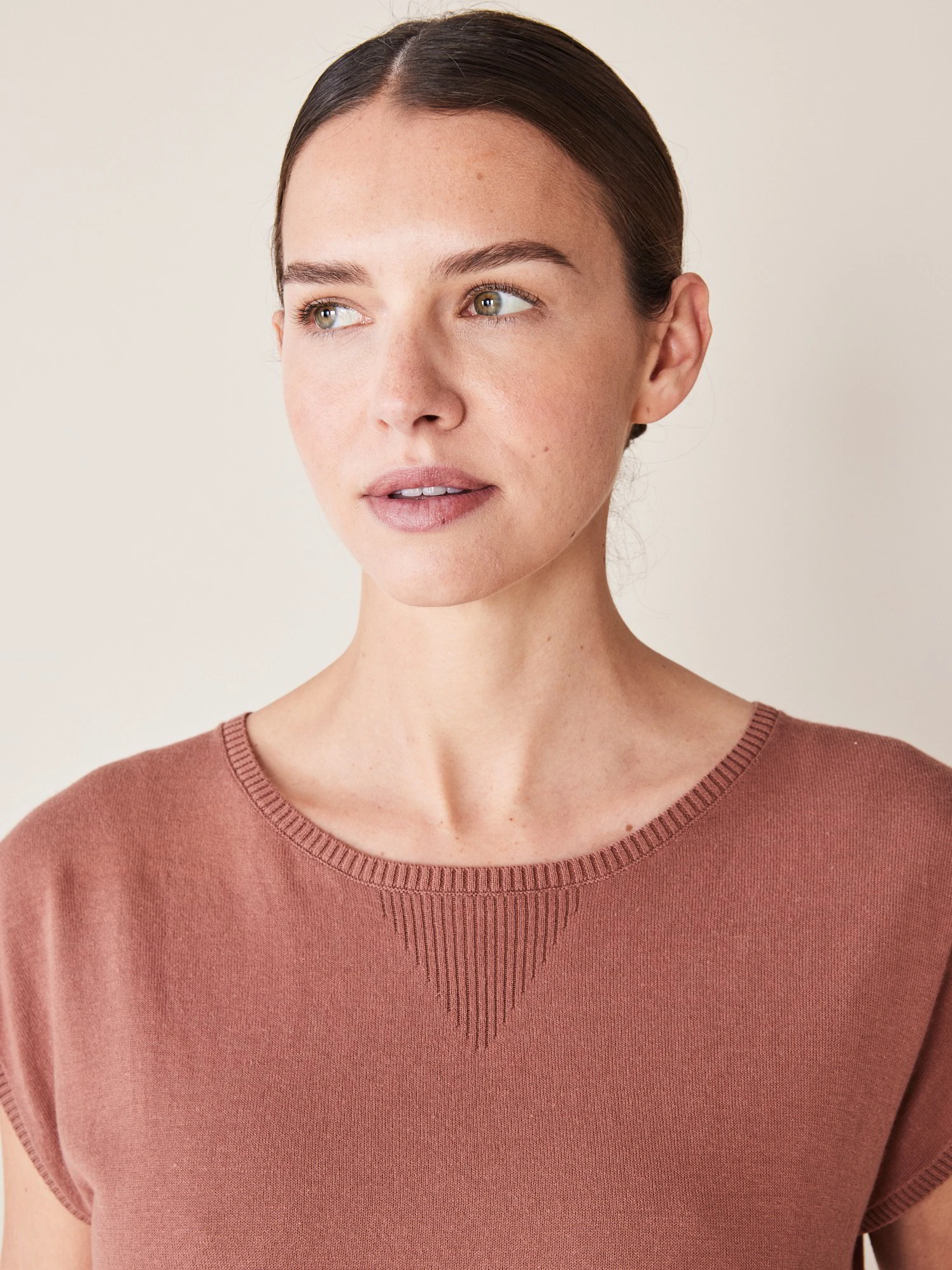 Pullover Ärmellos, 100 % Bio-Baumwolle, 71 Rosenholz, L, GOTS 6 Pullover Ärmellos, 100 % Bio-Baumwolle, 71 Rosenholz, L, GOTS – Bild 4