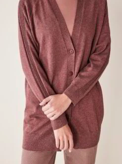 Cardigan, Bio-Baumwolle-Alpaka, 23 Chocolate Melange, S, GOTS