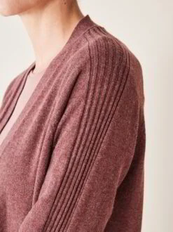 Cardigan, Bio-Baumwolle-Alpaka, 23 Chocolate Melange, S, GOTS -Grüne Erde 856522 cardigan chocolate melange frei 05