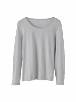 Langarmshirt Aus Bio Baumwolle, 29 Lichtblau, 38