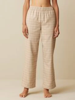 Lange Schlafhose Aus Bio-Baumwolle, 44 Sand Melange, S -Grüne Erde 856971 13 859066 44 hw23 014 emo 04