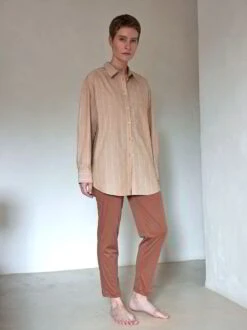 7/8 Hose Aus Baumwolljersey, 94 Nougat, S