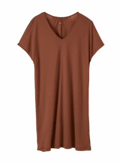 Nachthemd Aus Baumwolljersey, 94 Nougat, S, GOTS