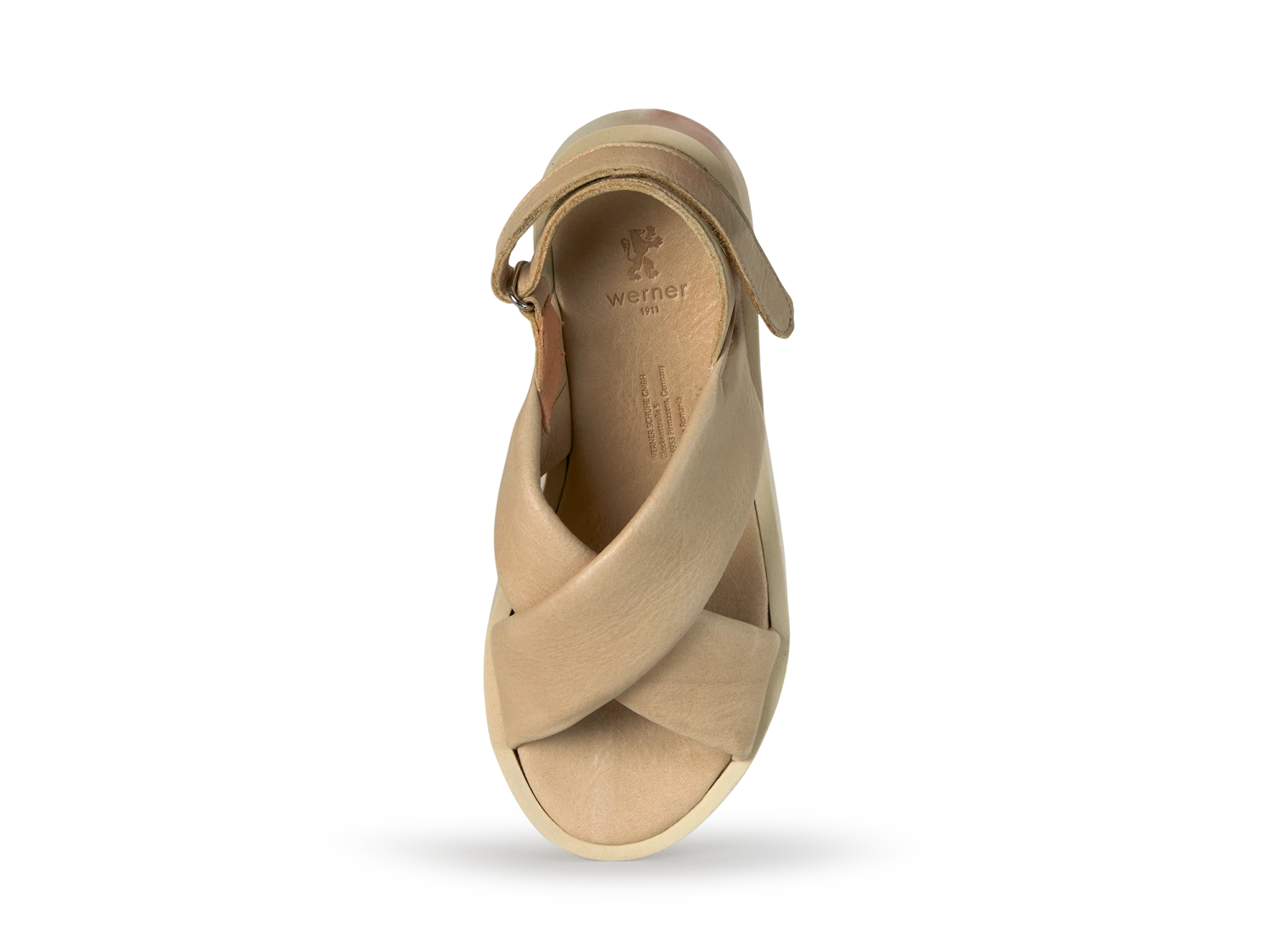 Ledersandale überkreuzt Mit Schnalle, 12 Off White, 38 7 Ledersandale überkreuzt Mit Schnalle, 12 Off White, 38 – Bild 5