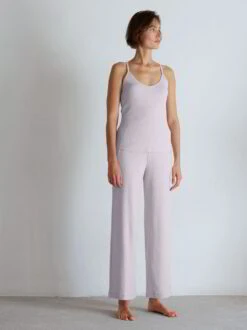 Top Aus Bio Baumwolle/Leinen, 68 Lavendel, XL