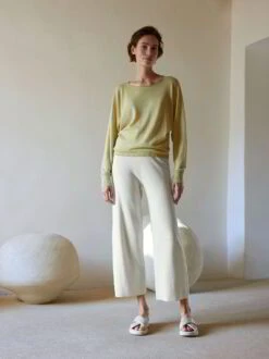 Strickhose, Bio-Baumwolle Alpaka, 16 Perlmutt, S, GOTS