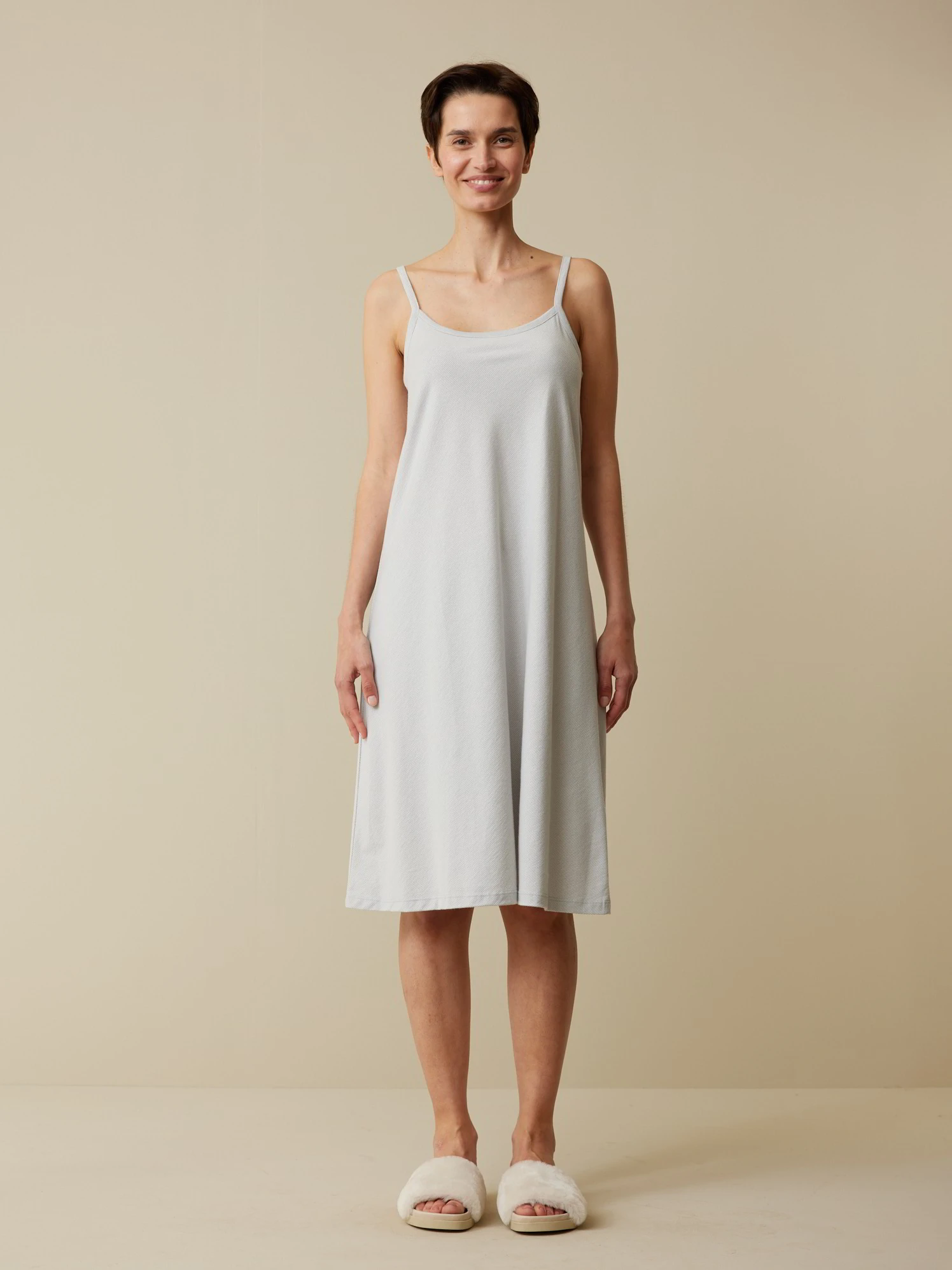 Nachthemd, 100 % Bio Baumwolle, 99 Silberblau-weiss Ringel, S, GOTS 3 Nachthemd, 100 % Bio Baumwolle, 99 Silberblau-weiss Ringel, S, GOTS