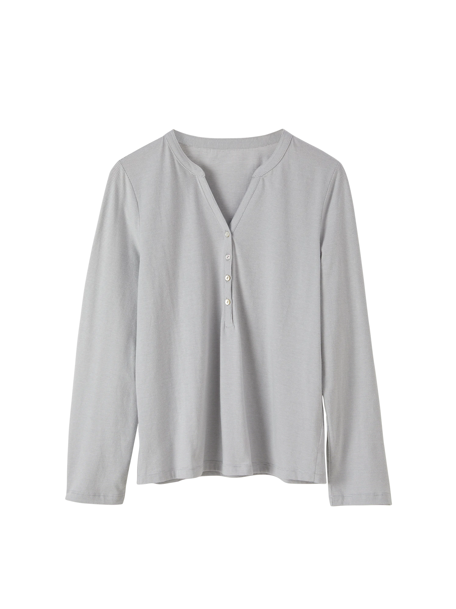 Schlafshirt Langarm, 100 % Bio Baumwolle, 99 Silberblau-weiss Ringel, S, GOTS 3 Schlafshirt Langarm, 100 % Bio Baumwolle, 99 Silberblau-weiss Ringel, S, GOTS