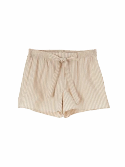 Pyjamahose Kurz, 100 % Bio Baumwolle, 97 Sand/natur Gestreift, S -Grüne Erde 857938 pyjamahose sand natur frei 02