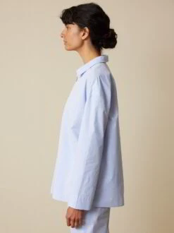 Pyjamahemd, 100 % Bio Baumwolle, 96silberblau, S, GOTS -Grüne Erde 857961 96 857967 96 hw23 035 emo 02