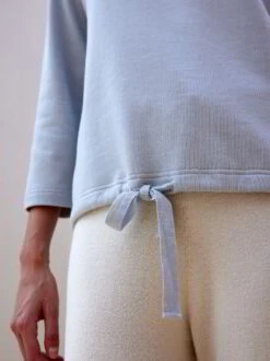 Sweatshirt 3/4 Arm, 100% Bio Baumwolle, 29 Lichtblau, 38, GOTS -Grüne Erde 857997 sweatshirt lichtblau emo 03