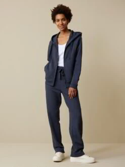 Sweatjacke Aus Bio Baumwolle, 81 Mitternachtblau, 38