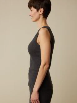 Top, 100 % Bio-Baumwolle, 17 Schiefer Melange, S, GOTS -Grüne Erde 858076 17 hw23 027 emo 02