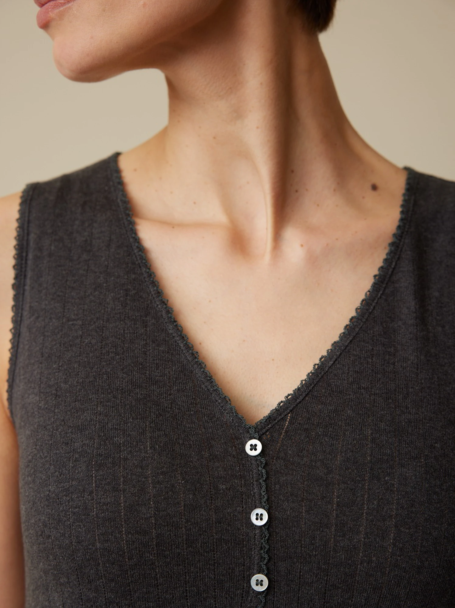 Nachthemd, 100 % Bio-Baumwolle, 17 Schiefer Melange, S; GOTS 6 Nachthemd, 100 % Bio-Baumwolle, 17 Schiefer Melange, S; GOTS – Bild 4