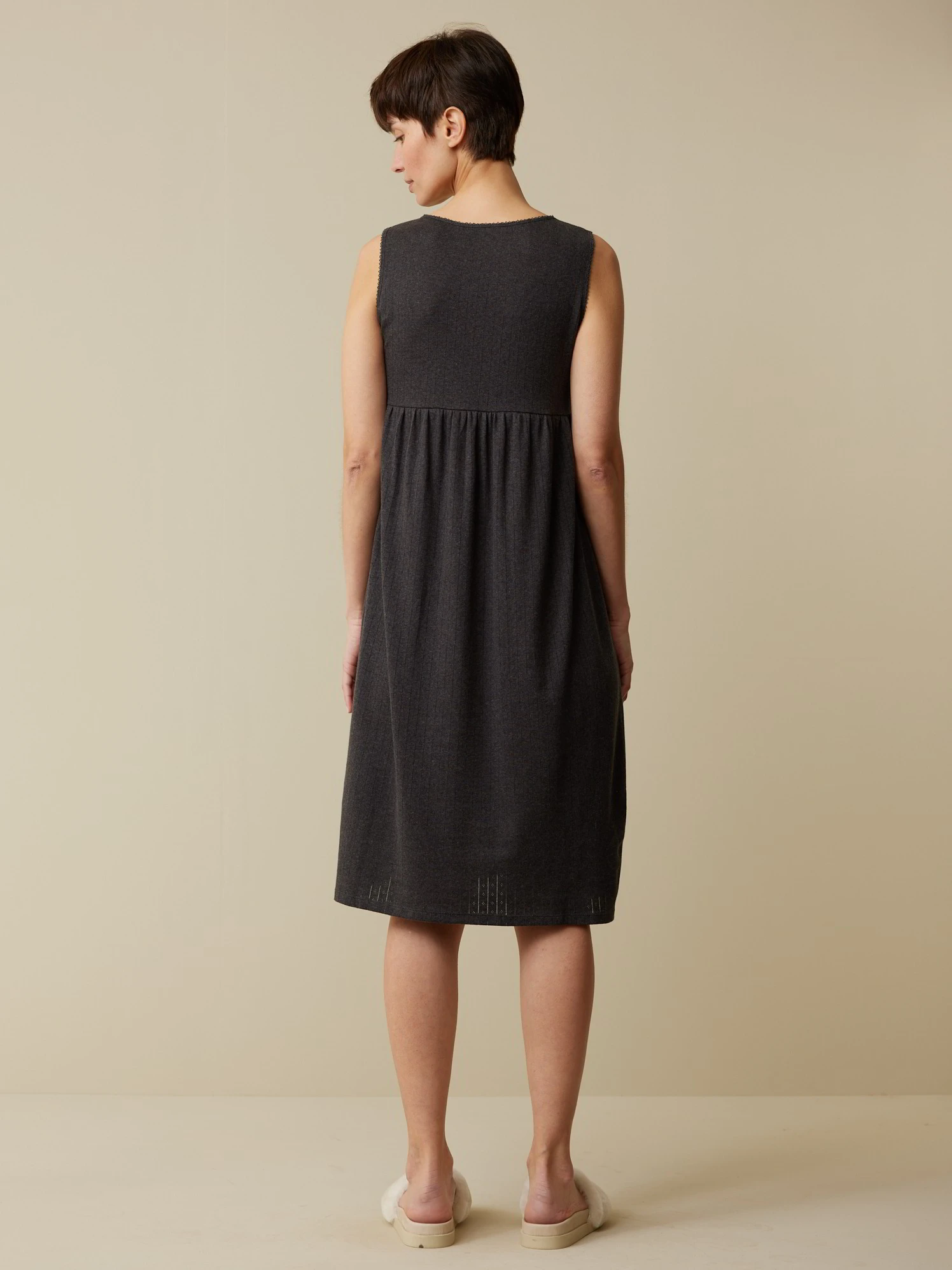 Nachthemd, 100 % Bio-Baumwolle, 17 Schiefer Melange, S; GOTS 5 Nachthemd, 100 % Bio-Baumwolle, 17 Schiefer Melange, S; GOTS – Bild 3