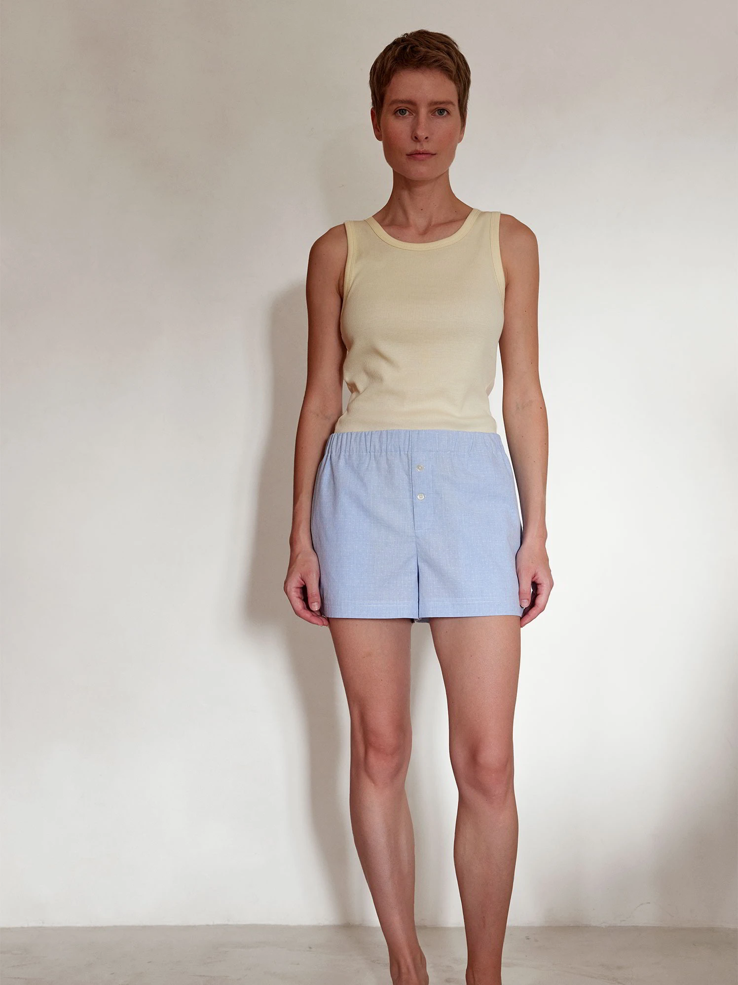 Top, 100 % Bio Baumwolle, 95 Pastellgelb, S, GOTS 4 Top, 100 % Bio Baumwolle, 95 Pastellgelb, S, GOTS – Bild 2