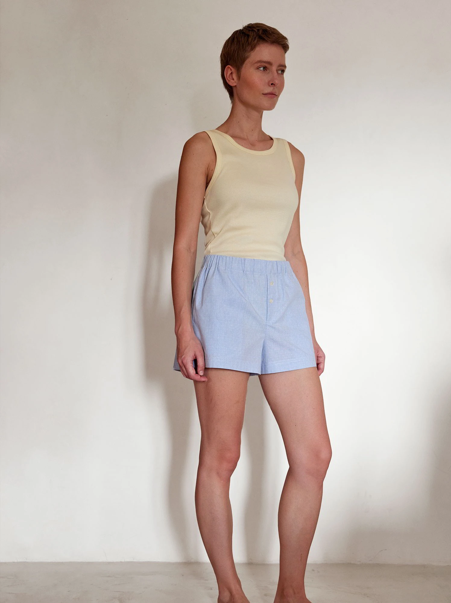 Top, 100 % Bio Baumwolle, 95 Pastellgelb, S, GOTS 5 Top, 100 % Bio Baumwolle, 95 Pastellgelb, S, GOTS – Bild 3