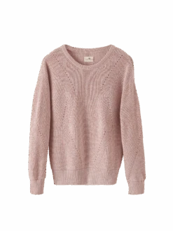 Pullover, 100 % Bio-Baumwolle, 72 Rose Melange, S, GOTS