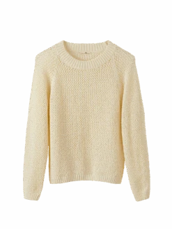 Pullover Langarm, 100 % Bio-Baumwolle, 12 Offwhite, S, GOTS