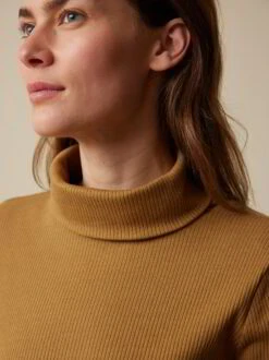 Rollkragenshirt Aus Bio Baumwolle/Wolle, 57 Cumin, 36, GOTS -Grüne Erde 858817 57 855918 64 hw23 028 detail 01