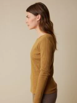 Langarmshirt Aus Bio Baumwolle/Wolle, 57 Cumin, 34, GOTS -Grüne Erde 858839 21 855918 64 hw23 023 emo 03