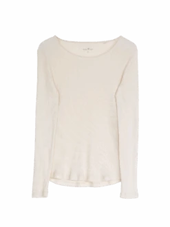 Langarmshirt Aus Bio Baumwolle/Wolle, 11 Weiss, 38, GOTS