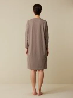 Schlafshirt Aus Bio-Baumwolle, 95 Kaffee Melange, S -Grüne Erde 858872 95 hw23 033 emo 03