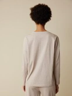 Schlafshirt Aus Bio-Baumwolle, 44 Sand Melange, S, GOTS 11 Schlafshirt Aus Bio-Baumwolle, 44 Sand Melange, S, GOTS -Grüne Erde 858883 44 hw23 047 emo 03