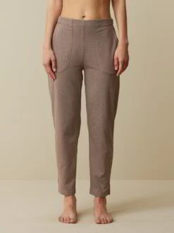 Schlafhose Aus Bio-Baumwolle, 95 Kaffee Melange, S, GOTS -Grüne Erde 858894 95 hw23 017 emo 02