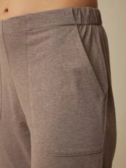 Schlafhose Aus Bio-Baumwolle, 95 Kaffee Melange, S, GOTS -Grüne Erde 858894 95 hw23 039 detail 01