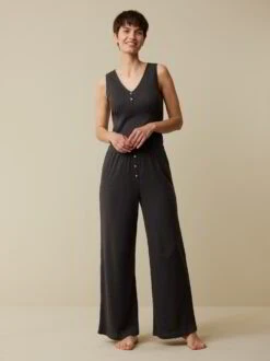 Lange Schlafhose Aus Bio-Baumwolle, 17 Schiefer Melange, S, GOTS