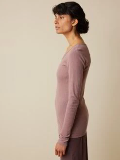 Langarmshirt Aus Bio Wolle, 91 Rosenholz, S -Grüne Erde 858943 91 hw23 036 emo 03