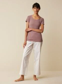 Halbarmshirt Aus Bio Wolle, 91 Rosenholz, S