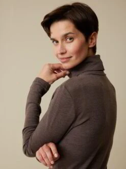 Rollkragenshirt Aus Bio Wolle, 62 Walnuss Melange, S, GOTS 14 Rollkragenshirt Aus Bio Wolle, 62 Walnuss Melange, S, GOTS -Grüne Erde 858971 62 858977 62 hw23 047 emo 06