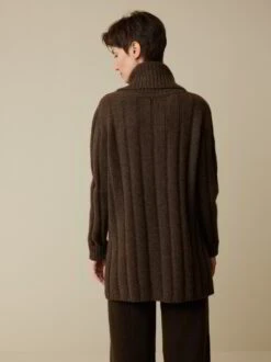 Pullover Aus Yakwolle, 66 Yak Melange, S -Grüne Erde 858994 66 hw23 039 emo 04