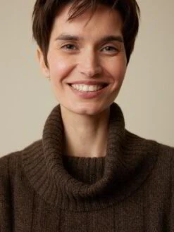 Pullover Aus Yakwolle, 66 Yak Melange, S -Grüne Erde 858994 66 hw23 062 detail 01