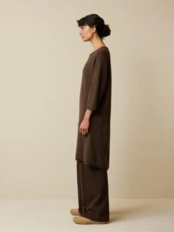 Strickkleid Aus Yakwolle, 69 Kakao, S -Grüne Erde 859017 67 hw23 014 emo 02