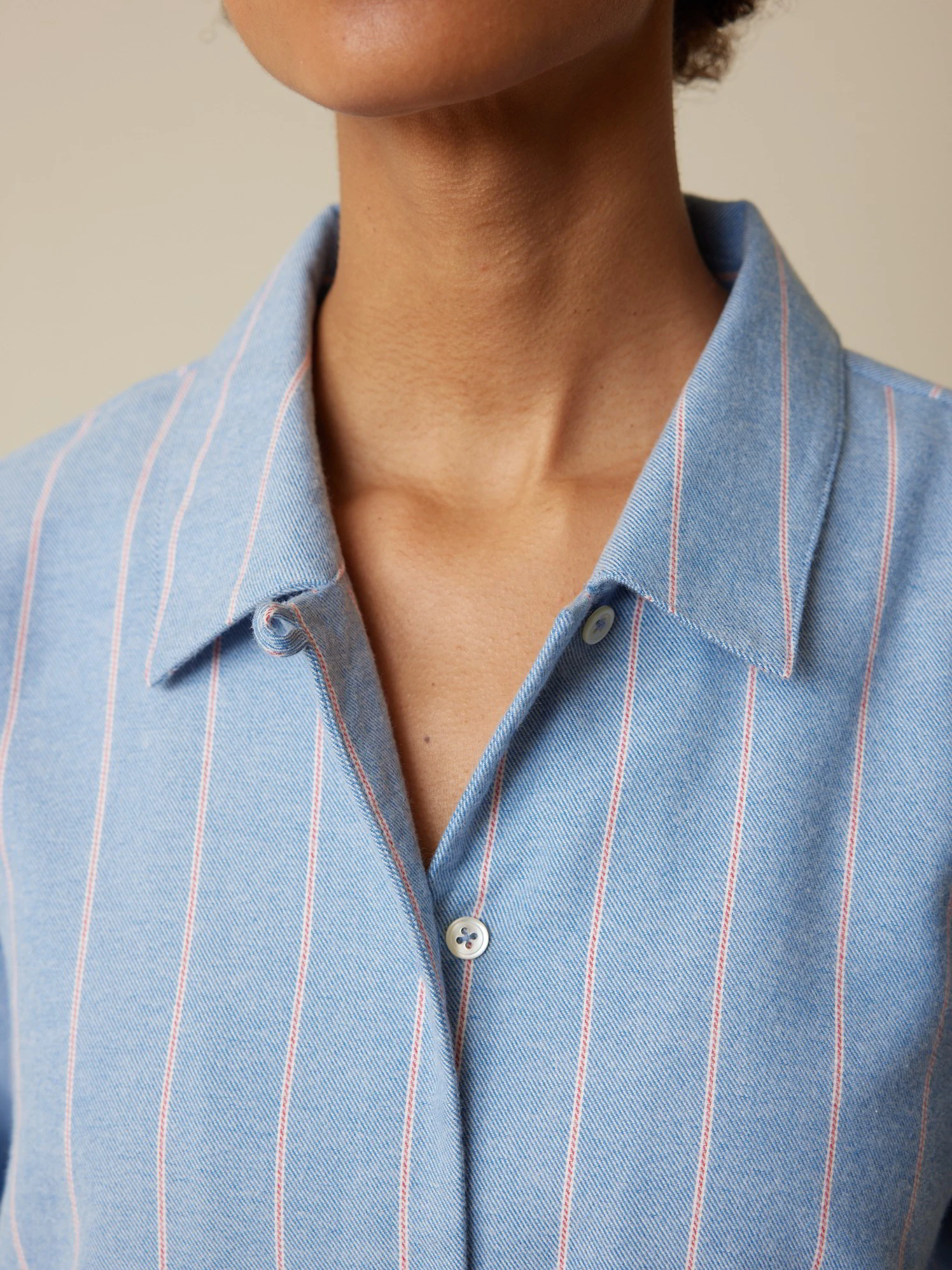 Pyjamahemd Aus Bio-Baumwolle, 83 Blau Gestreift, S 6 Pyjamahemd Aus Bio-Baumwolle, 83 Blau Gestreift, S – Bild 4