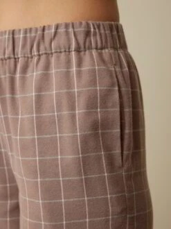 Lange Schlafhose Aus Bio-Baumwolle, 95 Kaffee Melange, S 12 Lange Schlafhose Aus Bio-Baumwolle, 95 Kaffee Melange, S -Grüne Erde 859066 95 hw23 037 detail 01