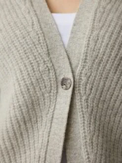 Strickjacke Aus Alpakawolle, 04 Grau Melange, S -Grüne Erde 859240 04 hw23 040 emo 3