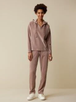 Kapuzenpullover Aus Bio Baumwolle, 74 Malve, S, GOTS