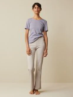 Jazzpant Aus Bio Baumwolle, 15 Stein Melange, 38, GOTS 15 Jazzpant Aus Bio Baumwolle, 15 Stein Melange, 38, GOTS -Grüne Erde 859395 848885 jazzpant stein melange t shirt mauve emo 01