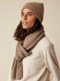 Strickmütze Aus Alpakawolle, 62 Walnuss Melange, One Size 8 Strickmütze Aus Alpakawolle, 62 Walnuss Melange, One Size -Grüne Erde 859470 859476 schal muetze alpaka walnuss melange emo 02