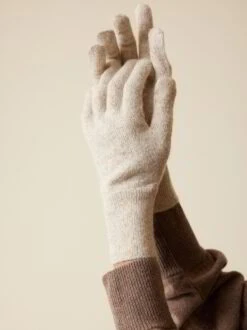 Handschuhe Aus Alpakawolle, 14 Natur Melange, One Size