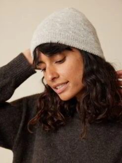 Strickmütze Aus Alpakawolle, 04 Grau Melange, One Size