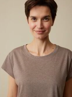 Schlafshirt Aus Bio-Baumwolle, 95 Kaffee Melange, S, GOTS 8 Schlafshirt Aus Bio-Baumwolle, 95 Kaffee Melange, S, GOTS -Grüne Erde 859509 95 hw23 023 emo 02